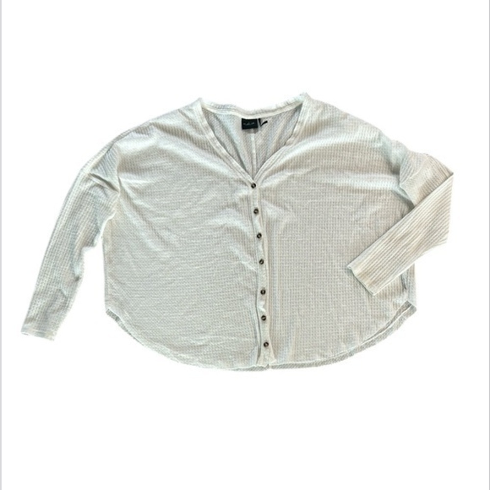 Out From Under for urban outfitters size large white oversized waffle knit top